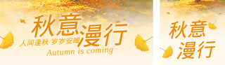 秋季文艺秋日旅游公众号双封面 模板ID:s9177