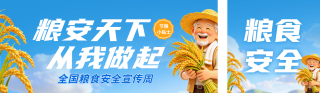 3D粮食安全宣传周主题宣传公众号双封面 模板ID：s9285