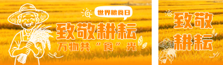 世界粮食日祝福宣传公众号双封面 模板ID：s9286