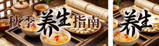 秋季中医养生宣传公众号双封面 模板ID:s9329