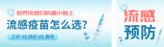 预防流感疫苗知识科普公众号双封面 模板ID:s9424
