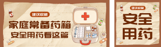 家庭安全用药知识科普公众号双封面 模板ID:s9426
