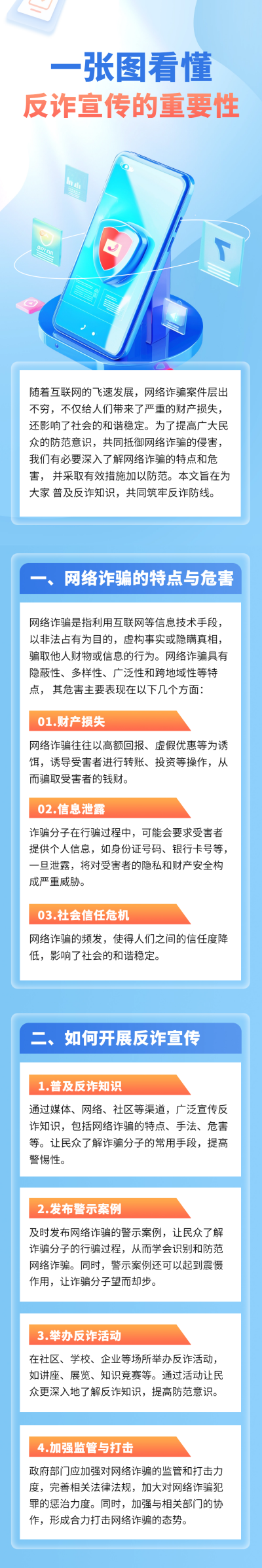 防电信诈骗宣传公众号长图 模板ID：66939