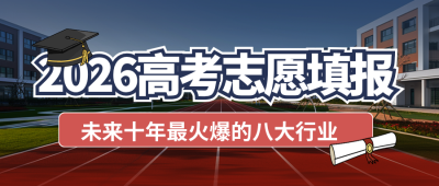 高考志愿填报宣传封面首图 模板ID：66954