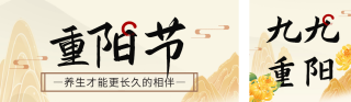 重阳节祝福礼盒活动长公众号双封面 模板ID：s4119