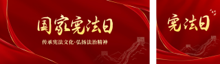国家宪法日宣传红色公众号双封面 模板ID：s4430