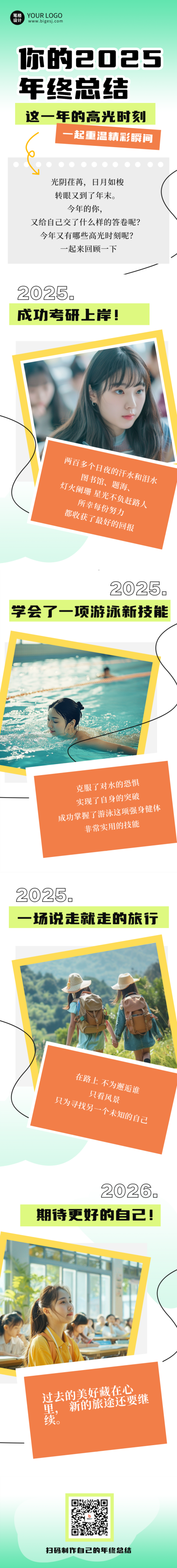 个人年终总结回顾公众号长图 模板ID：71598