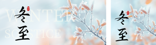 文艺冬至节气雪景公众号双封面 模板ID：s4596