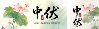 三伏天夏季中伏公众号双封面 模板ID：s5822