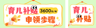 育儿补贴政策公众号双封面 模板ID：s5906