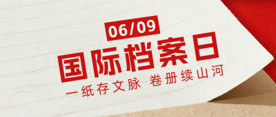 政务风国际档案日宣传公众号首图 模板ID：988894