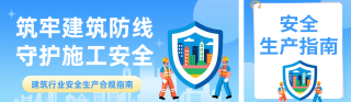 建筑行业安全生产条例宣传蓝色公众号双封面 模板ID：s8265