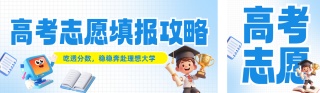 高考志愿填报攻略公众号双封面 模板ID：s8374