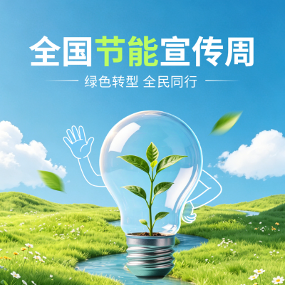 全国节能宣传周实景方形海报 模板ID：988890