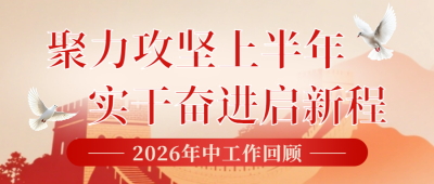 政务年中工作回顾红色公众号首图 模板ID：989125