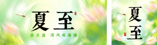 简约清新夏至节气祝福公众号双封面 模板ID：s8344